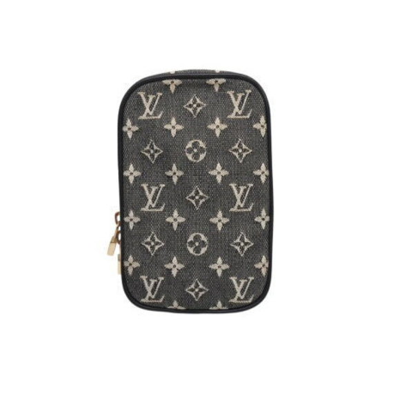Louis Vuitton Blue Case Digital Camera Pouch Gray Us Navy Monogram - Picture 1 of 9